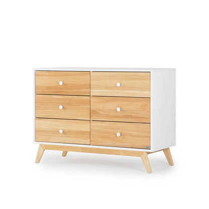 dadada Merry 6-Drawer Dresser - White / Natural - 409231-DA
