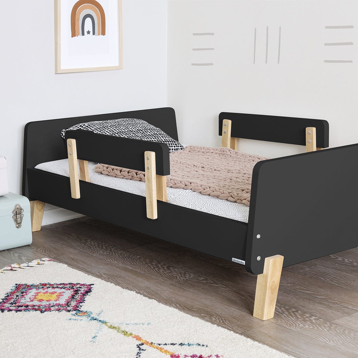 dadada Muse Toddler Bed - Graphite / Natural - 70508-DA