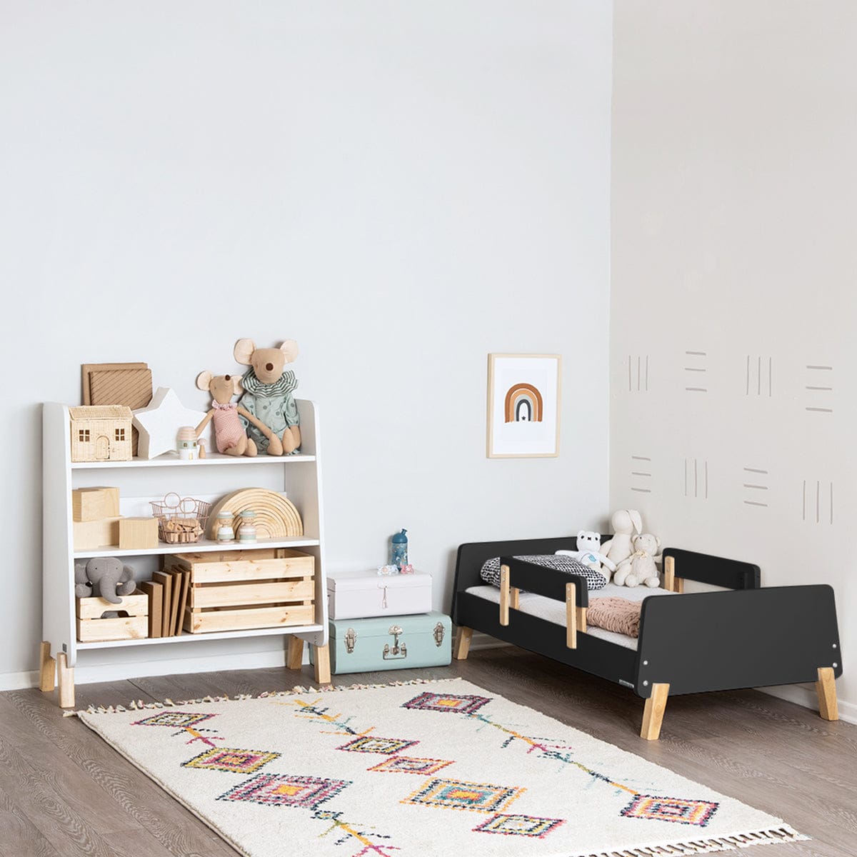 dadada Muse Toddler Bed - Graphite / Natural - 70508-DA