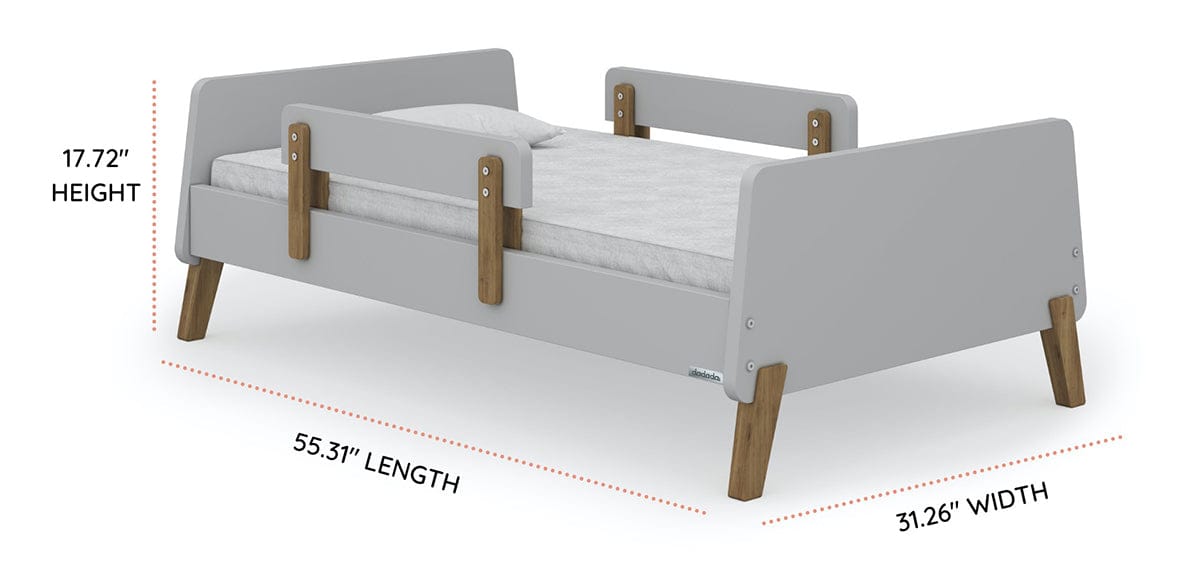 dadada Muse Toddler Bed - Gray/Natural - 70532-DA