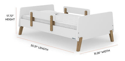 dadada Muse Toddler Bed - White/Natural - 70531-DA