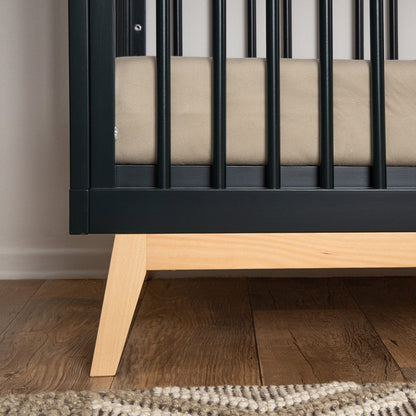 dadada Soho 3-in-1 Convertible Crib - Black / Natural - 10441-DA