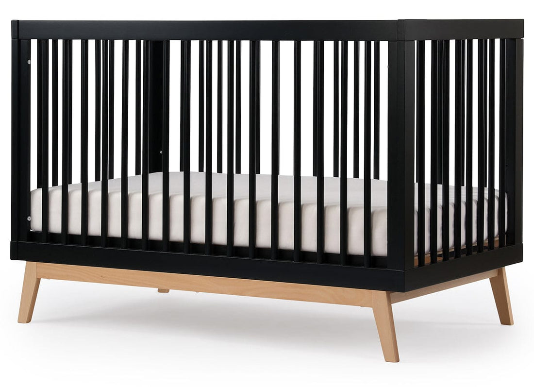 dadada Soho 3-in-1 Convertible Crib - Black / Natural - 10441-DA