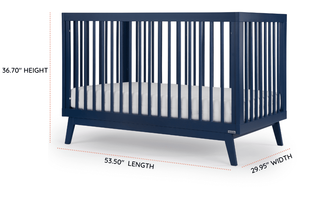 dadada Soho 3-in-1 Convertible Crib - Denim - 10405-DA