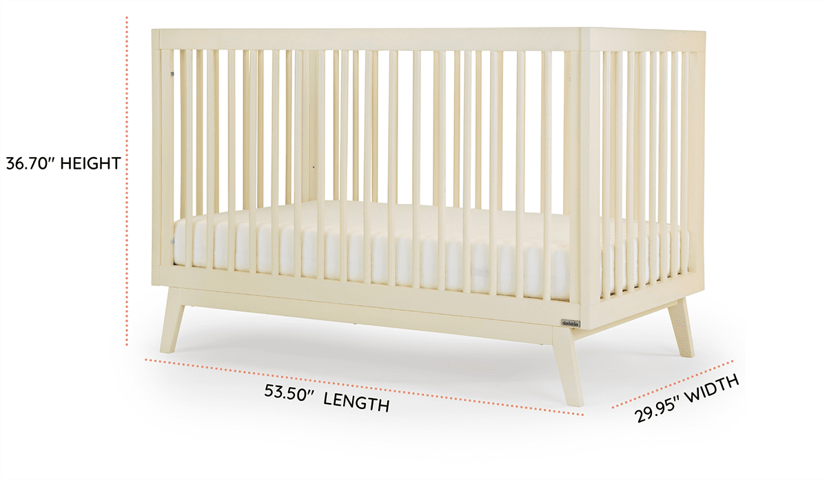 dadada Soho 3-in-1 Convertible Crib - Meringue - 10404-DA