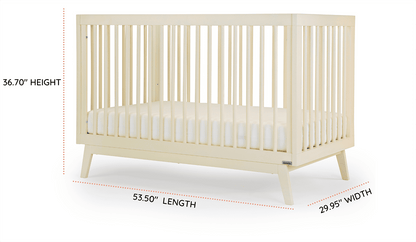 dadada Soho 3-in-1 Convertible Crib - Meringue - 10404-DA