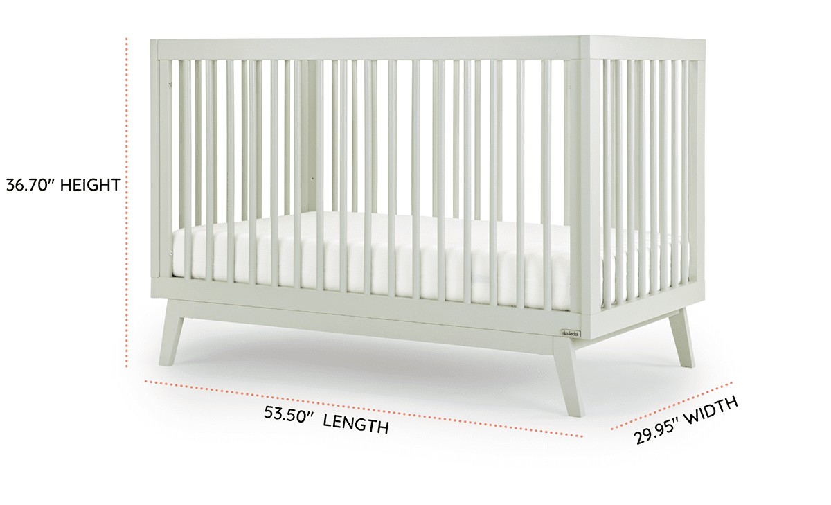 dadada Soho 3-in-1 Convertible Crib - Sage - 10406-DA