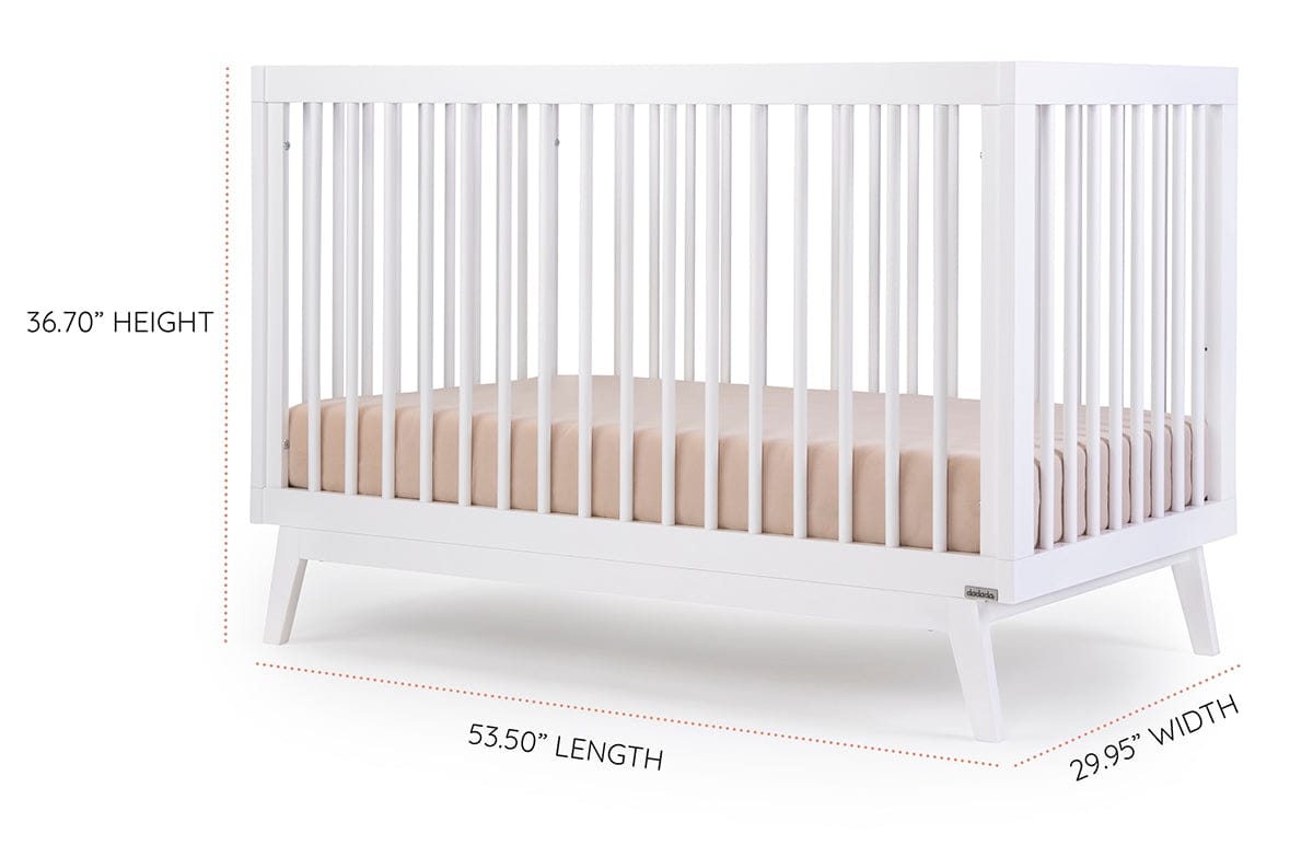 dadada Soho 3-in-1 Convertible Crib - White - 10401-DA