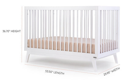 dadada Soho 3-in-1 Convertible Crib - White - 10401-DA