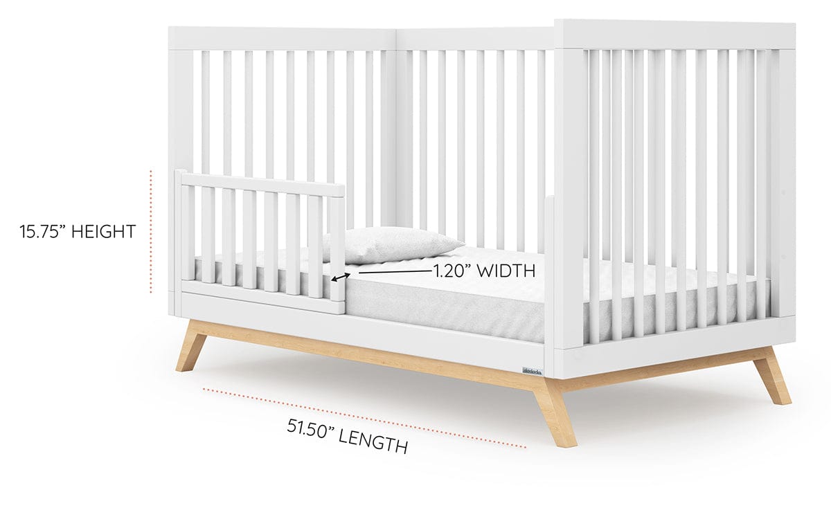 dadada Soho 3-in-1 Convertible Crib - White/Natural - 10431-da