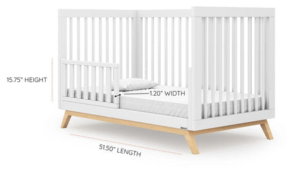 dadada Soho 3-in-1 Convertible Crib - White/Natural - 10431-da