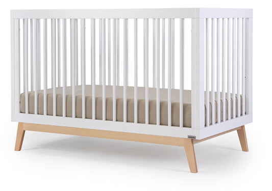 dadada Soho 3-in-1 Convertible Crib - White/Natural - 10431-da