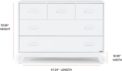 dadada Soho 5-Drawer Dresser - All White - 412201-DA
