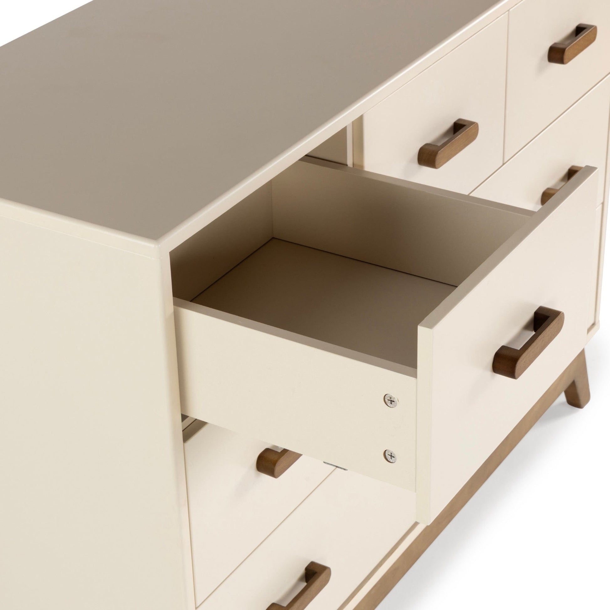 dadada Soho 5-Drawer Dresser - Almond Milk / Walnut (2 boxes) - 412282-DA