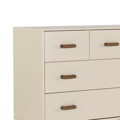 dadada Soho 5-Drawer Dresser - Almond Milk / Walnut (2 boxes) - 412282-DA