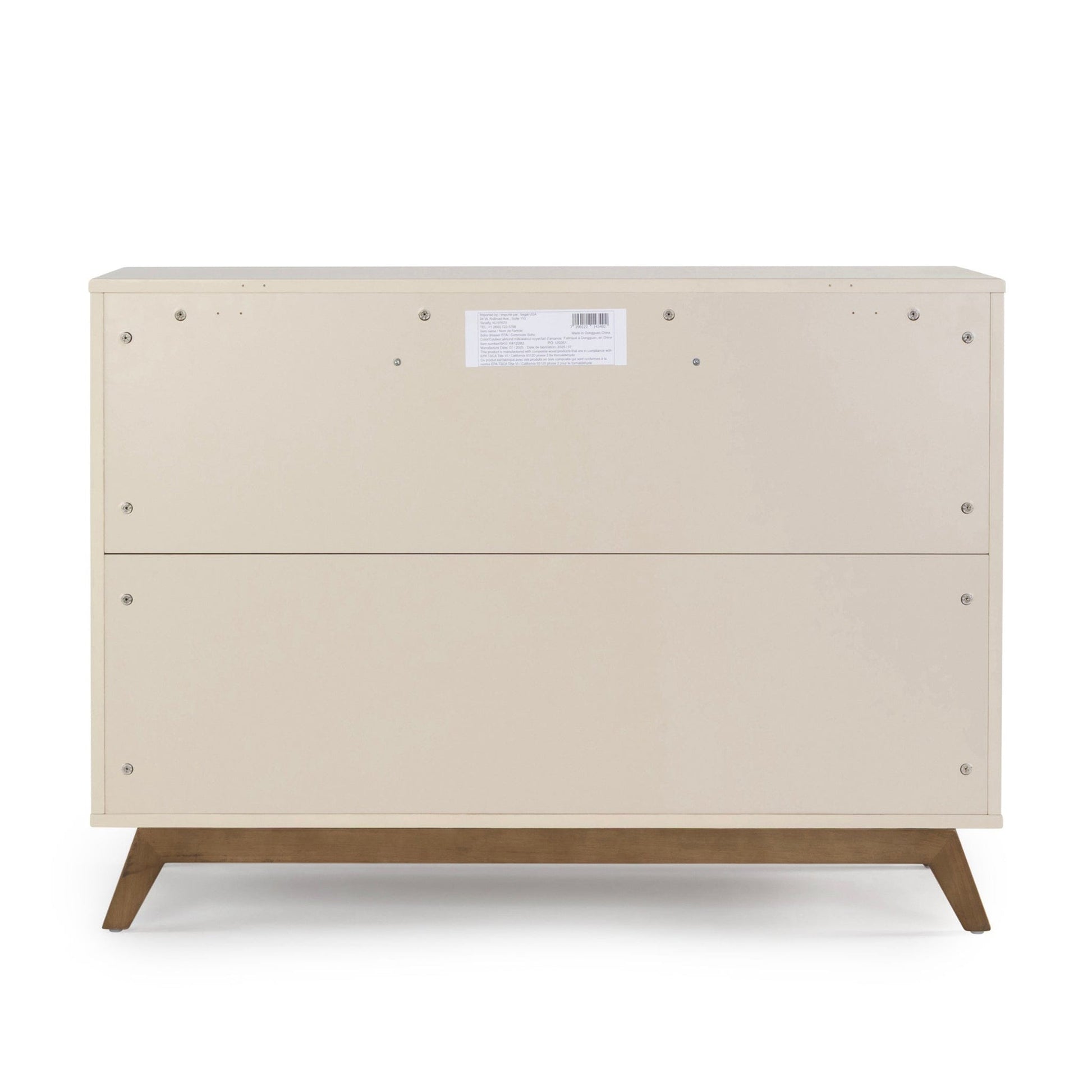 dadada Soho 5-Drawer Dresser - Almond Milk / Walnut (2 boxes) - 412282-DA