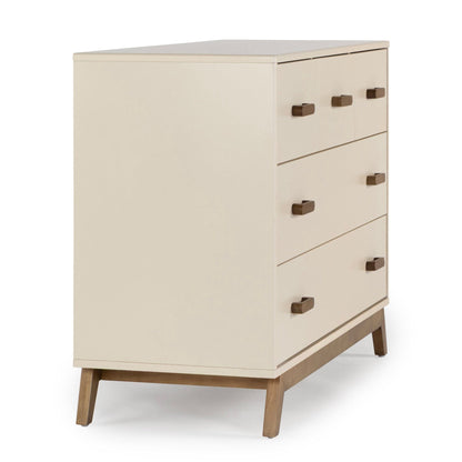 dadada Soho 5-Drawer Dresser - Almond Milk / Walnut (2 boxes) - 412282-DA
