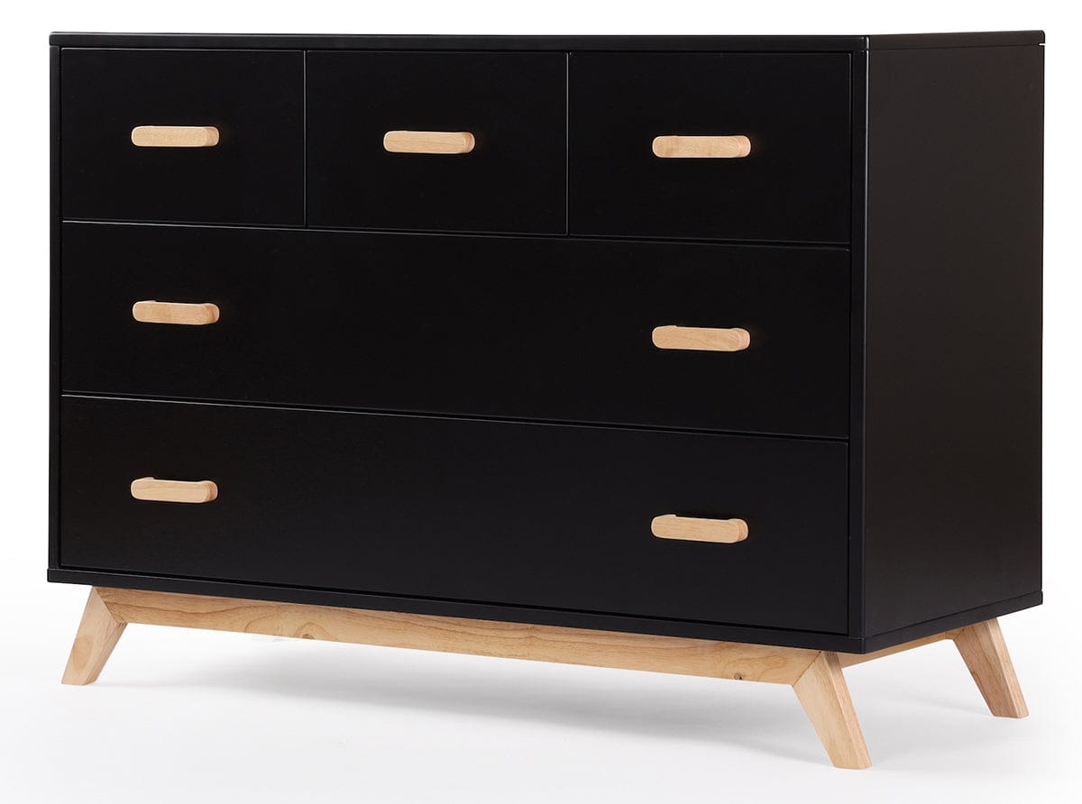 dadada Soho 5-Drawer Dresser - Black / Natural - 41251-DA