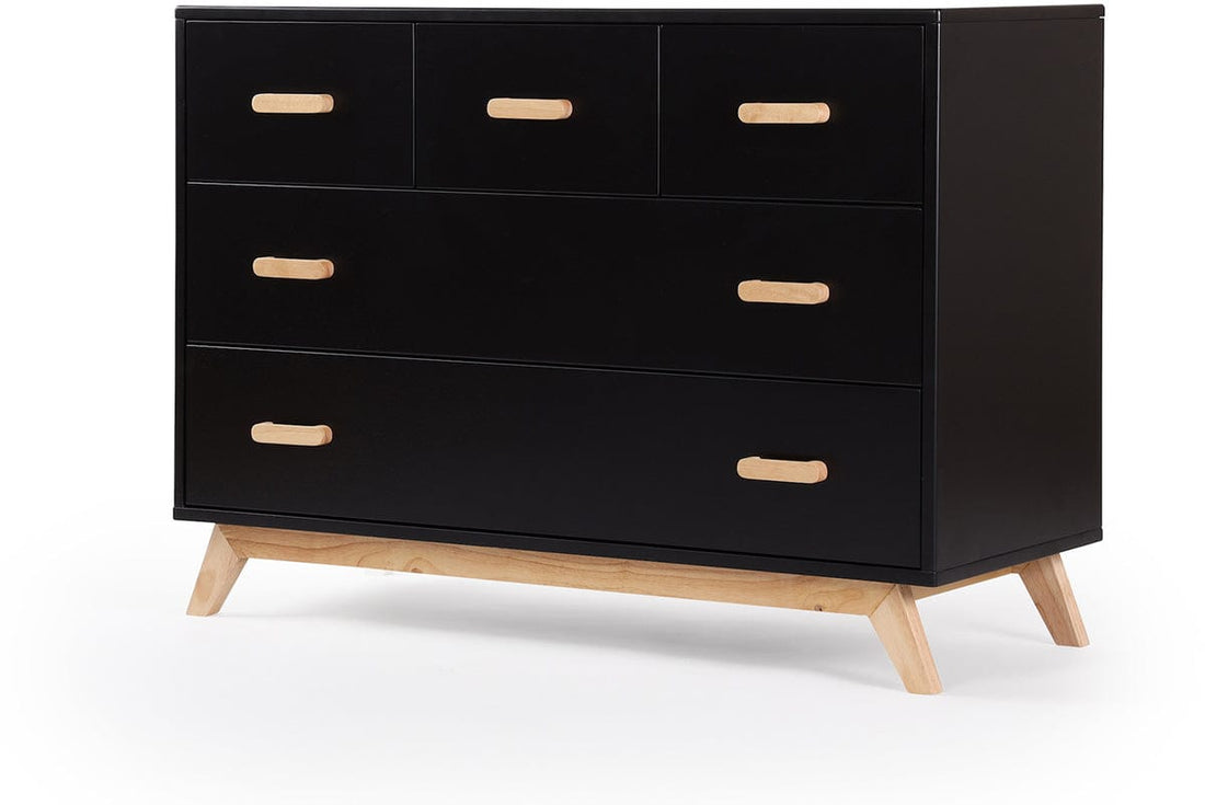 dadada Soho 5-Drawer Dresser - Black / Natural - 413251-DA