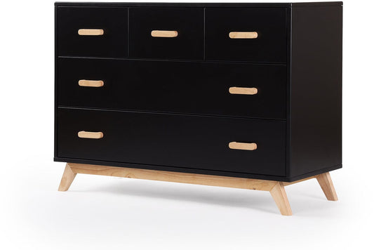 dadada Soho 5-Drawer Dresser - Black / Natural - 413251-DA