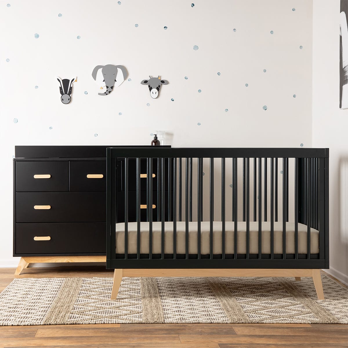 dadada Soho 5-Drawer Dresser - Black / Natural - 41251-DA