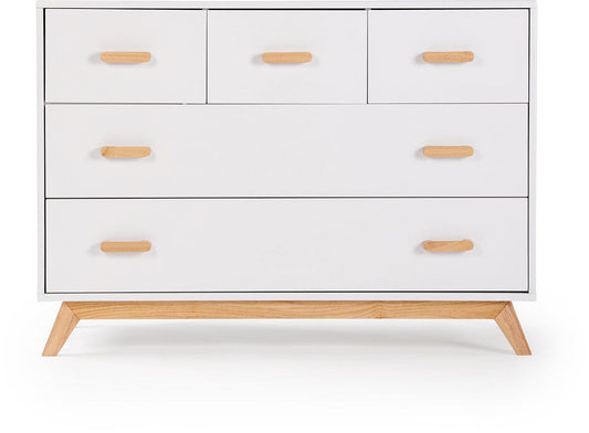 dadada Soho 5-Drawer Dresser - White / Natural - 413231-DA