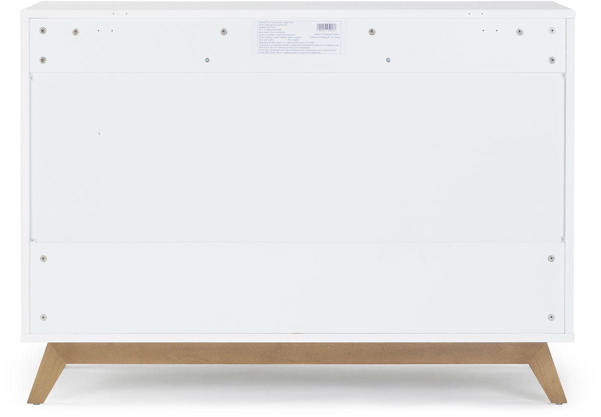 dadada Soho 5-Drawer Dresser - White / Walnut - 412208-DA