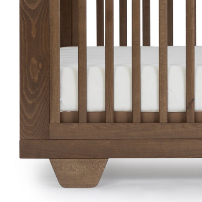 dadada Spirit 8-in-1 Convertible Crib - Walnut (with wheels) - 16008-DA