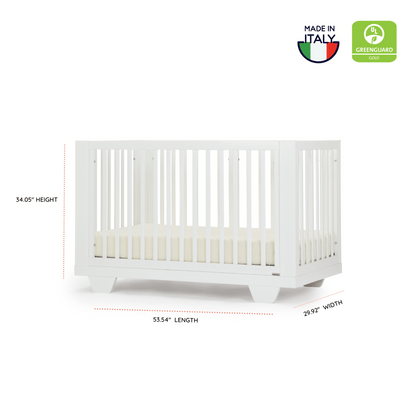 dadada Spirit 8-in-1 Convertible Crib - White - 16001-da