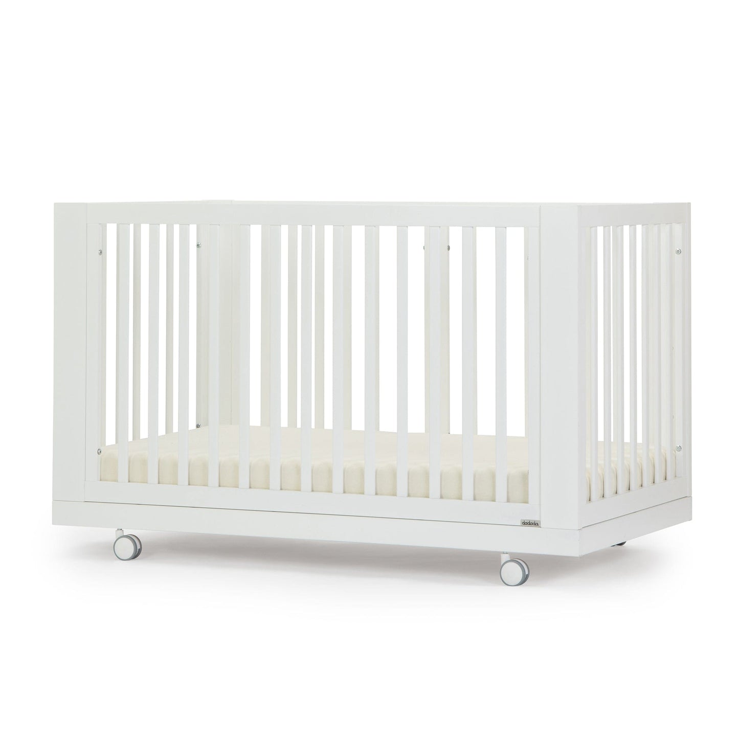 dadada Spirit 8-in-1 Convertible Crib - White / Natural - 16031-da