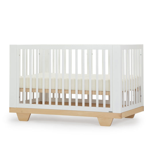 dadada Spirit 8-in-1 Convertible Crib - White / Natural - 16031-da