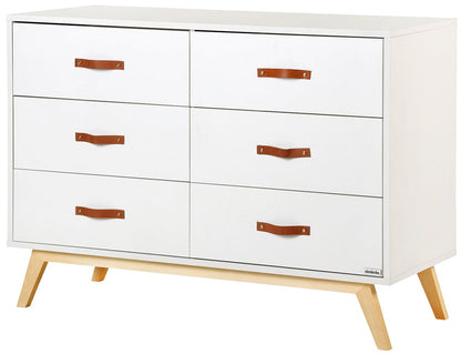 dadada Tribeca 6-Drawer Dresser - White / Natural - 40831
