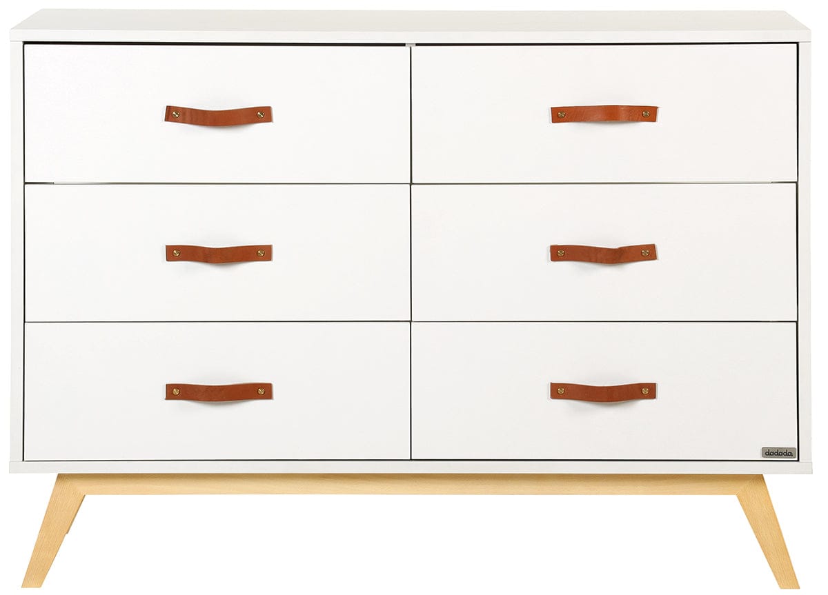 dadada Tribeca 6-Drawer Dresser - White / Natural - 40831
