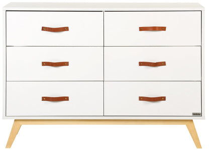 dadada Tribeca 6-Drawer Dresser - White / Natural - 40831