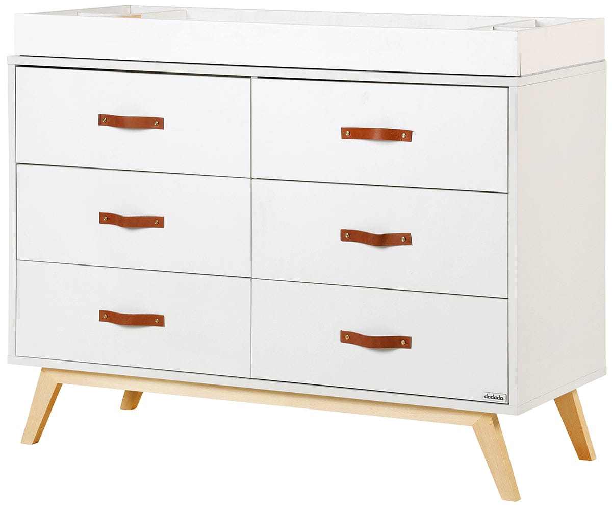 dadada Tribeca 6-Drawer Dresser - White / Natural - 40831