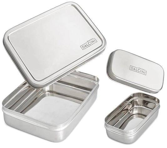Dalcini Stainless Bistro & Snacker Combo Stainless Steel Storage Set - 628250439557