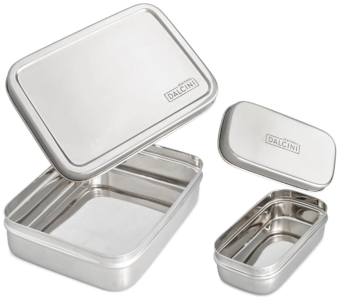 Dalcini Stainless Bistro & Snacker Combo Stainless Steel Storage Set - 628250439557