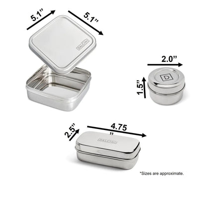 Dalcini Stainless Little Lunch Combo Stainless Steel Storage Set - 628250439571