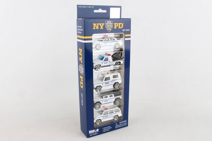 Daron NYPD diecast vehicle gift pack containing five police themed toy cars