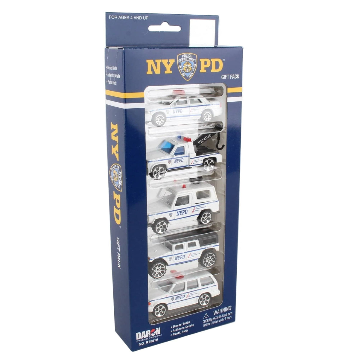 Daron Toys NYPD 5 Piece Toy Car/Truck Gift Set