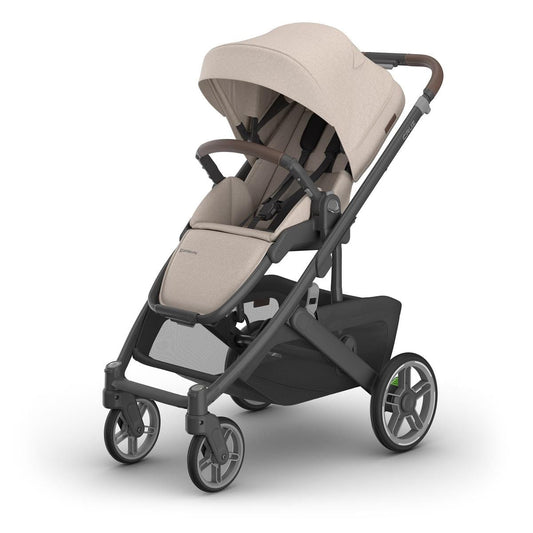 UPPAbaby Cruz V3 Stroller - Ada (Sandstone Melange / Carbon Frame / Chestnut Leather) - 0403-CRZ-NA-ADA