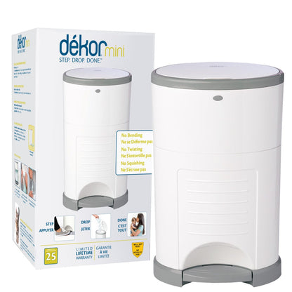 Dekor Diaper Dekor Mini Diaper Pail - White - 2-10021