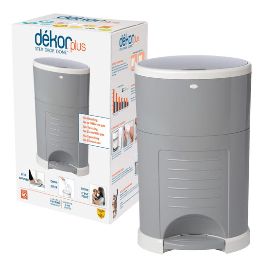 Dekor Diaper Dekor Plus Diaper Pail - Gray - 2-12026-1