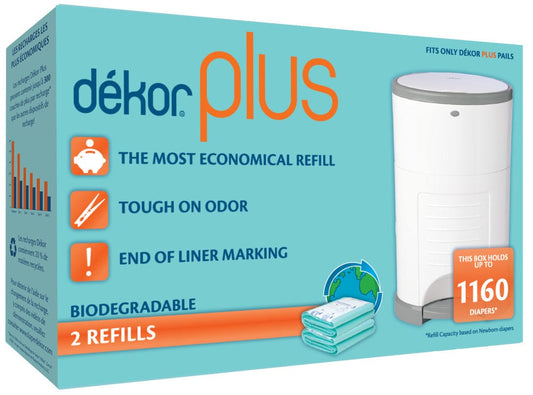 Dekor Diaper Plus Biodegradable Refills- 2 Pack - 2-12300