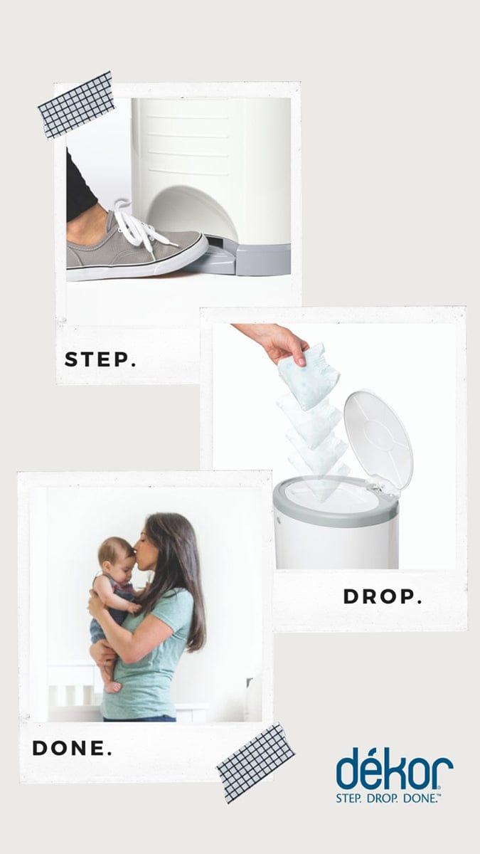 Dekor Plus Diaper Pail Gift Set - White - 2-12021-8