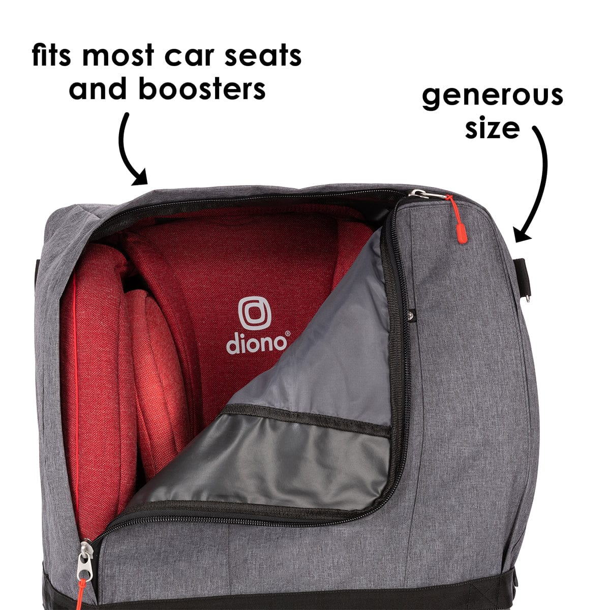 Diono Car Seat Travel Backpack - Gray - 40613-GL-01