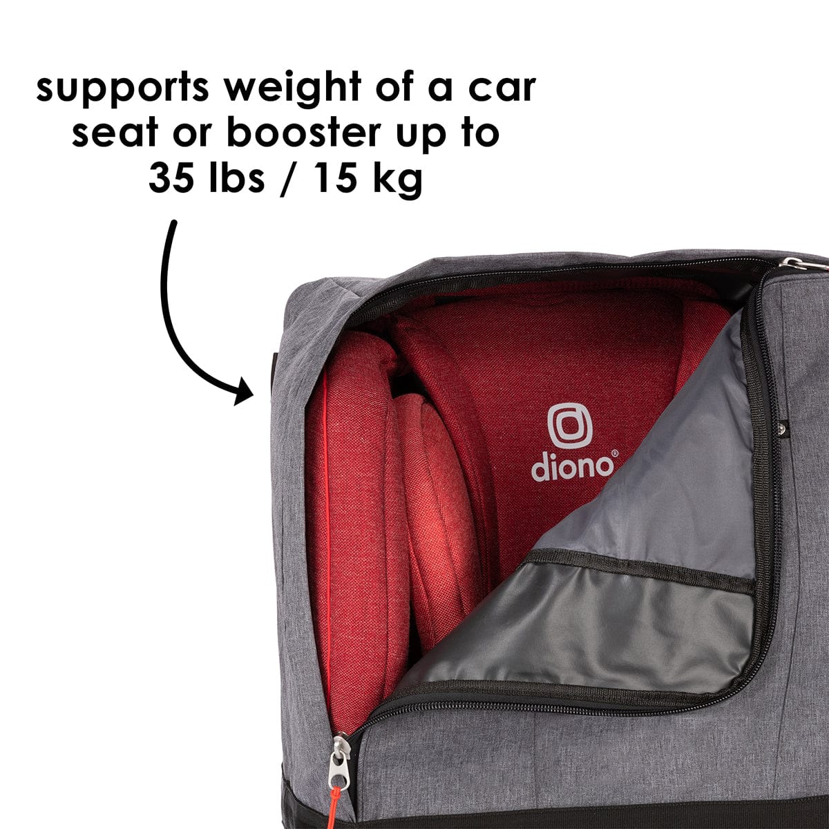 Diono Car Seat Travel Backpack - Gray - 40613-GL-01
