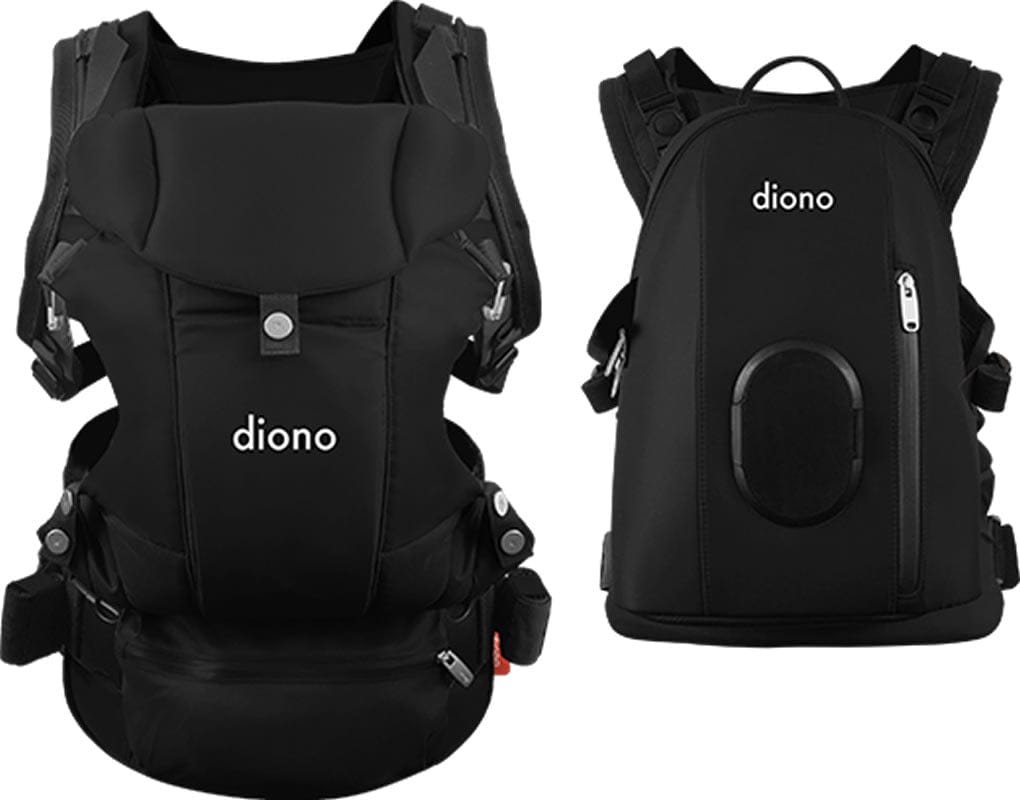 Diono Carus Complete 4-in-1 Baby Carrier + Detachable Backpack - Black - 27270