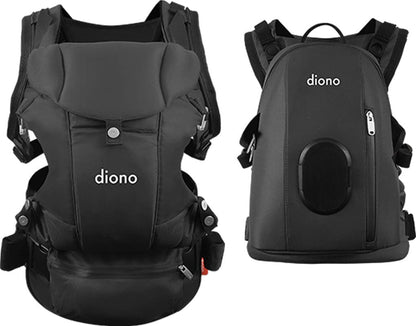 Diono Carus Complete 4-in-1 Baby Carrier + Detachable Backpack - Dark Grey - 27275