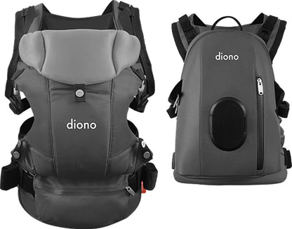 Diono Carus Complete 4-in-1 Baby Carrier + Detachable Backpack - Light Grey - 27274